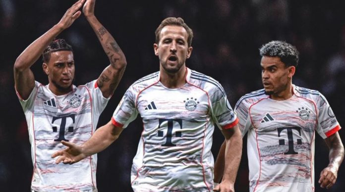 Trio Bayern Munchen Harry Kane, Michael Olise, Luis Diaz Trio Bayern Munchen Harry Kane, Michael Olise, Luis Diaz