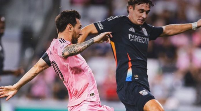 Lionel Messi pemain Inter Miami di laga kontra San Diego FC