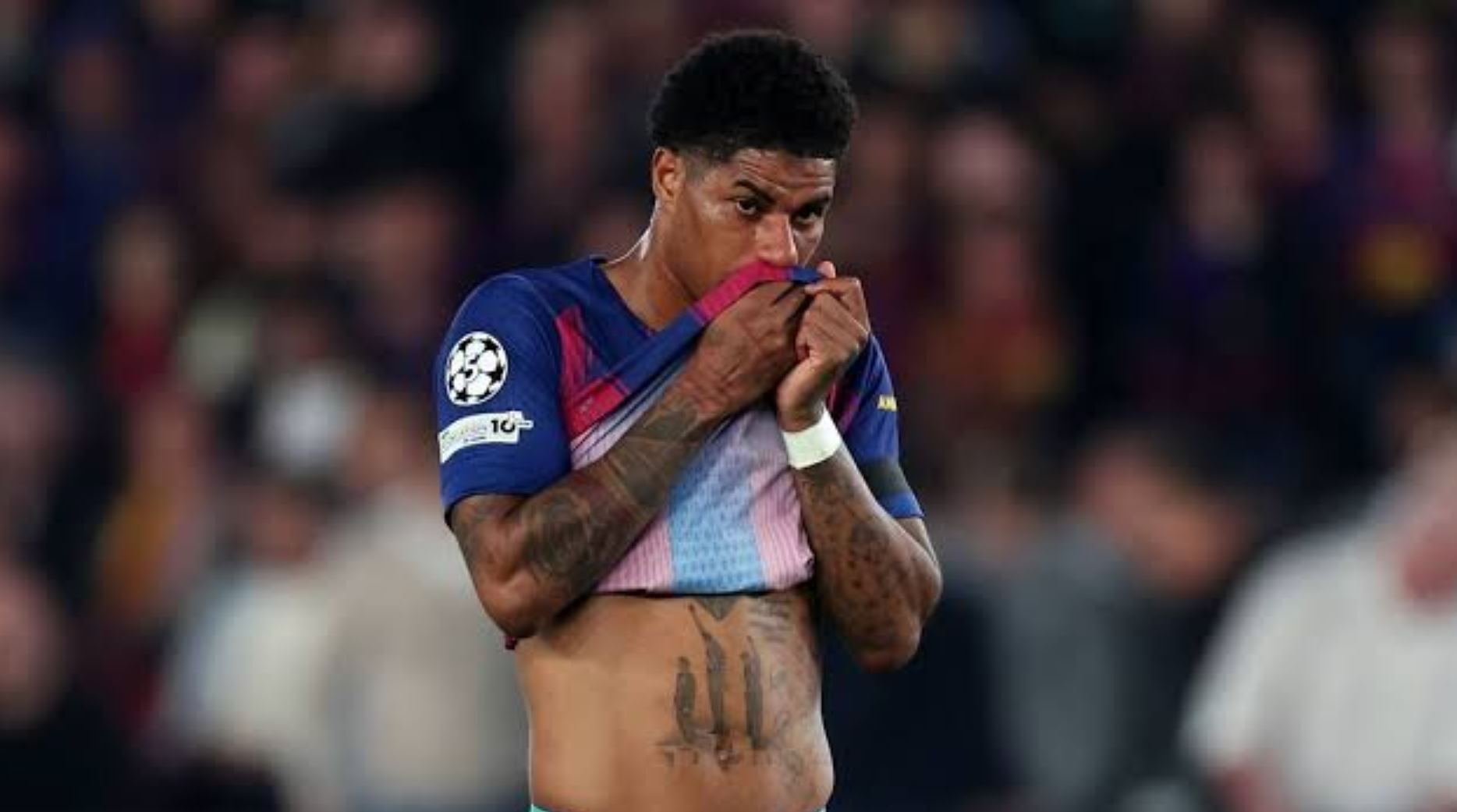 Marcus Rashford saat masih membela Barcelona dengan status pemain pinjaman